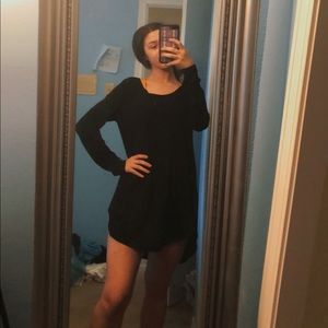 long sleeve black dress